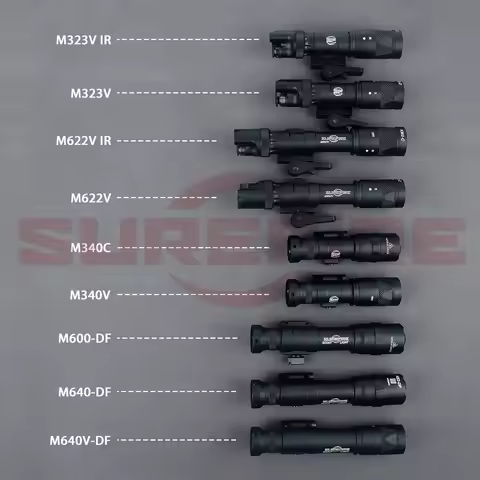 Airsoft Surefire M300 M600 M340 M640DF M600DF M323V M622V Flashlight Metal High Power Scout Light LE