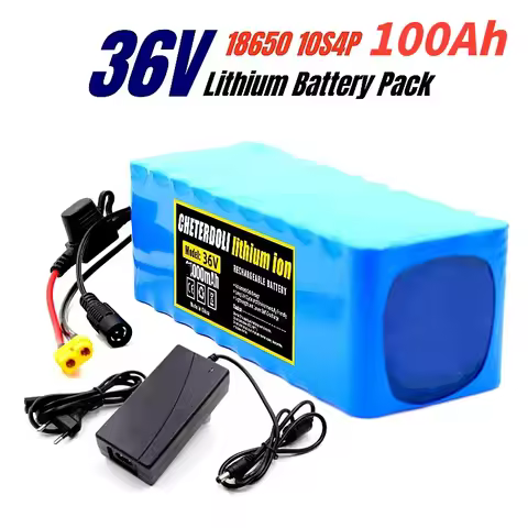 100Ah 10S4P 36V Battery Pack 500W 750W 1000W High Power 42V Solar Panels Suitable for 36V motor Wiht
