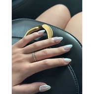 🇲🇾 Hailey Bieber Style Inspired Press on Nail Set Handmade