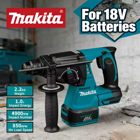 🏆🥇Makita DHR242 26MM Brushless Rotary Hammer Rechargeable Electric Hammer Drill Handheld Power Tools