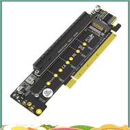 lenachristy Dual NVMe PCIe Adapter, PCIe 4.0 X16 to Dual NVMe & 1x More PCIe X16 (X8 Signal) Adapter