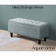 【Ready stock】Fabric Storage bench stool/Storage bench chair/Bench chair/bench chair/fabric bench cha