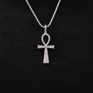 Wbj 滿鑲嵌安卡十字架吊墜項鍊 大
