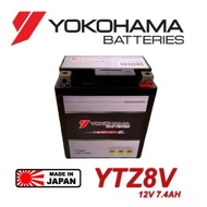 YTZ8 YTZ8V YTX7L YOKOHAMA BATTERY R25 XMAX 250 MT25 KLX450 R REBEL 500 CB300 CB500 X CRF250 K250 NINJA250  BATERI GEL