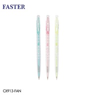 FASTER (ฟาสเตอร์) ปากกาลูกลื่นด๊อทตี้ ดอท 0.38มม. รหัส CX913  ราคาต่อด้าม