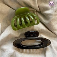 SOONA Hollow Pumpkin Hair Clip, Plastic Styling Tools Ellipse Hair Claws, Elegant Geometric Hair Acc