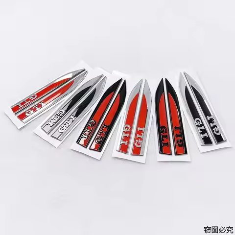VW 2026 Hot For VOLKSWAGEN VW 16.2x2cm Car Side Fender Emblem Sticker GTI Polo Golf Passat Tiguan Ar