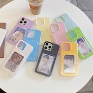 Fashion 2-In-1 Card Pack Jelly Phone Casing IPhone 16 16Pro 16ProMax 16E 15 15Pro 15ProMax 14 14Pro 