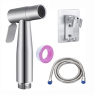 Stainless Steel Manual Spray Bidet Hose Set and Bracket BathroomSUS304