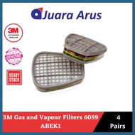 3M 6059 Gas and Vapour Filters ABEK1/ 6006 Discontinued (4 Pairs/ Box)