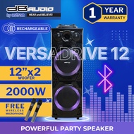dB Audio by Astron VERSADRIVE-12 Powerful Party Speaker | Rechargeable Bluetooth Speaker | 12 x 2 wo