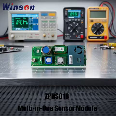 1pc Winsen ZPHS01B Multi-in-One Sensor Module for CO2, PM2.5, CH2O, O3, CO, TVOC, NO2 Temperature, H