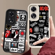 J-77 Fashion Rock Band Soft Case for OPPO A38 A18 A60 A58 A17 Cover