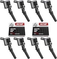 MAS Set of 8 Ignition Coil Pack and Iridium Spark Plug Compatible with Mercury Ford F150 E150 E250 E