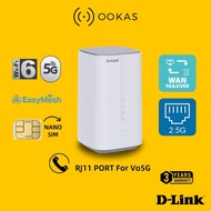 D-Link 5G SIM WiFi 6 Modem Router | Fiber Auto Failover | Vo5G | EasyMesh | 2.5G Ports | AX3000 | DW