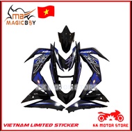 [100% ORIGINAL ] COVERSET MAGIC BOY RS150 V2 HAYABUSA BLUE / BLACK BIRU HITAM VIETNAM