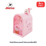 [Buy 2 Pay 1] Horse (Horse Brand) Pink Cartoon Clay Sharpener H-237 (Mixed Colors) 1 Unit