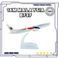 16CM MALAYSIA AIRLINES MAS BOEING B737 SCALE 1:400 METAL AIRCRAFT REPLICA DIECAST COLLECTIBLE DISPLA