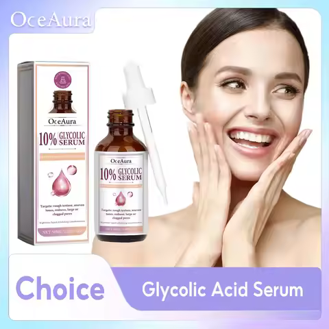 Glycolic Acid 10% Toning Solution Fade Fine Lines Firming Face Serum Improve Facial Dryness Redness 