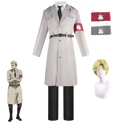 Anime Attack on Titan Season 4 Marley Military Uniform Reiner Braun Cosplay Jacket Shirt Pants Tie B