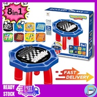 Board Game 8 in 1 Table Family board game  Aeroplane Game/Draught Game/ Snake Game