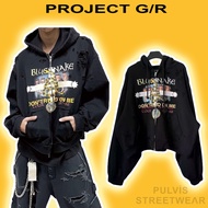 ️[Hight Quality] - Project G/R BLUESNAKE Zip-up Zip Hoodie, Fleece Hoodie