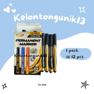 1 pack 12 pcs large esco markers esco permanent marker/s esco s 2008 permanent black marker/s esco b