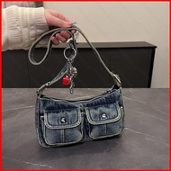 GG3 Small shoulder bag denim underarm bag sexy baguette bag stylish and simple commuter bag GG3