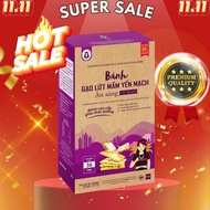 Bánh Mầm Gạo Lứt Mè Đen BHNONG- Bánh Mầm Bhnong Ăn kiêng Thuần tự nhiên Ít đường Tốt cho người tiểu