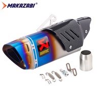 51MM Inlet Universal Motorcycle Exhaust Muffler Pipe Canister Pipe Tailpipe Akrapovic Tail Muffler C
