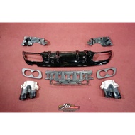 Mercedes Benz C-CLASS W205 C200 C250 C300 Rear Diffuser C43 Gloss Black One Set