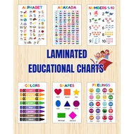 LAMINATED EDUCATIONAL CHARTS | EDUCATIONAL CHARTS | PER PIECE | SET OF 5