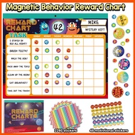 Magnetic Behavior Reward Chart for Kids, Space-Themed Responsibility & Habit Tracking Chart with Sti