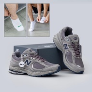 New Balance 2002R Light Grey With Socks