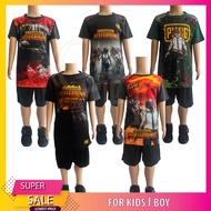 (HARGA BORONG / PUBG) KIDS PUBG GAME T-SHIRT SET 2 IN 1 BATTLEGROUNDS JERSEY (BAJU T-SHIRT SET GAME 