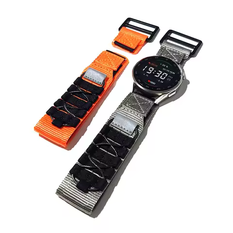 Tactical Nylon Braided Sport Bands For HUAWEI WATCH 3 4 Pro/Ultimate 22mm Woven Solo Loop Strap For 