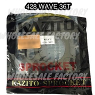 KAZITO REAR SPROCKET 428 HONDA WAVE 36T SPROCKET BELAKANG