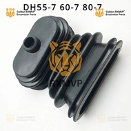 2PCS Excavator for Doosan Daewoo DH55-7 60-7 80-7 Walking Foot Valve Throttle Dust Cover Push Rod Ru