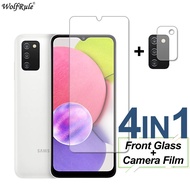 4-In-1 Tempered Glass For Samsung Galaxy A03S A03 Core Screen Protector Phone Camera Lens Film For Samsung A03S A02S