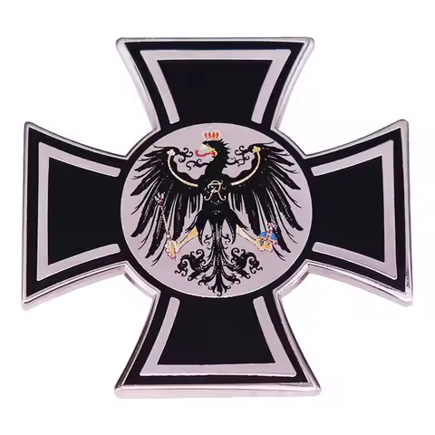 1pc German Eagle Lapel Pin Kaiser Wilhelm Battle Flag Prussian War Pin Badge Patriotic Gift