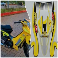 Yamaha F1ZR Fizr Caltex Yellow Motorcycle Striping Sticker