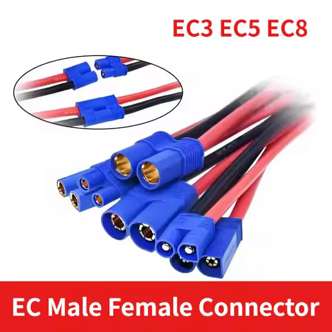EC3 EC5 EC8 Male Female Connector 14/10/8AWG Emergency Starting Power Bullet Banana Plug Cable for R