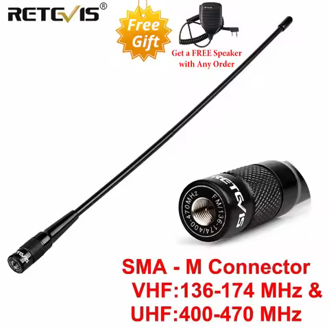 Retevis RHD-771 RT3S Radio Amateur Antennas SMA-M Male VHF UHF Whip Antennas for Retevis RT3S RA89 H