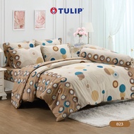 TULIP Cotton Mix พิมพ์ลาย 823 ชุดผ้าปูที่นอน ผ้าห่ม ผ้านวม พิมพ์ลายกราฟิกสวยงาม เนื้อผ้าหนาแน่น