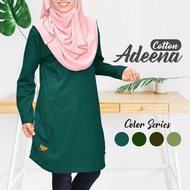 (30-140KG) TUDIAA ADEENA - Tshirt Muslimah Cotton Plus Size