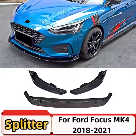 For Ford Focus MK4 2018-21Front Splitter Bumper Lip Spoiler Splitter Chin Diffuser Facelift Styling 