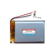 3.7V 1500Mah 803450 3 Wires NTC 10K 5.55Wh Polymer Li-Ion Battery For HEADPHONE EARPHONE Mp3 Mp4 GPS