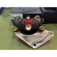 100% ORIGINAL HEL 2 POT BLACK/ GREY CALIPER Y15 V1 V2 Y16 Y16ZR FRONT BRAKE CALIPER 300MM DISC SIZE 