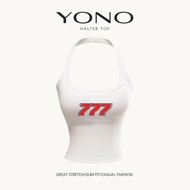 YONO Women's Halter Top Slim Fit 777 Street Style Y2K