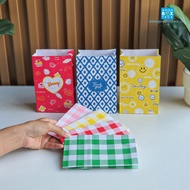 Goodboxpack (ยกลัง2000ใบ) ถุงขนมปอนด์พิมพ์ลาย ไซส์ A 4x6 นิ้ว ถุงใส่อาหาร ถุงจัดเบรค ถุงใส่ขนม